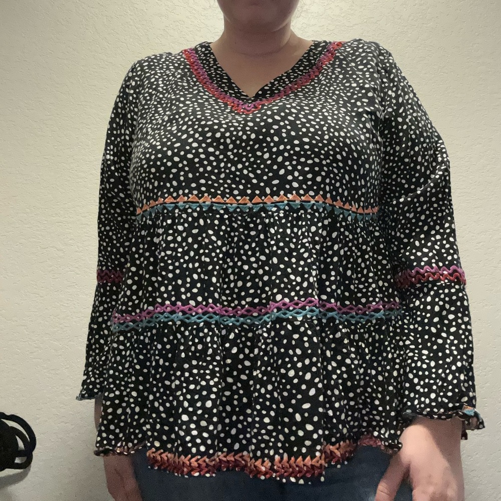 Adorable Savanna Jane long sleeve blouse 2X from Chic Soul
